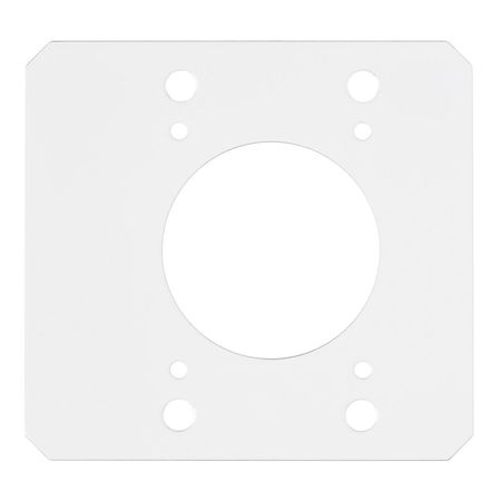 HUBBELL WIRING DEVICE-KELLEMS Center Sub Plate, 2 Gang, Steel, Single Receptacle S1R10CSPE